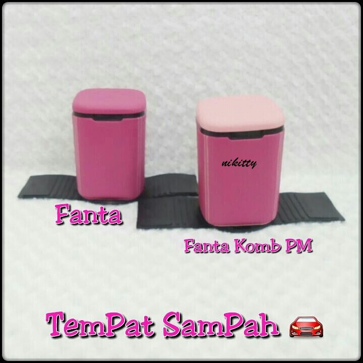 Tempat Sampah - Keranjang Sampah Mini - Box Sampah Buat diMobil Pink Polos