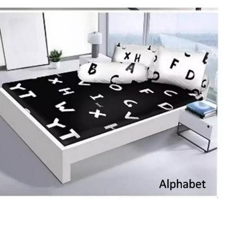 YAAR Sprei Hawai Terbaru King  Motif Alphabet 