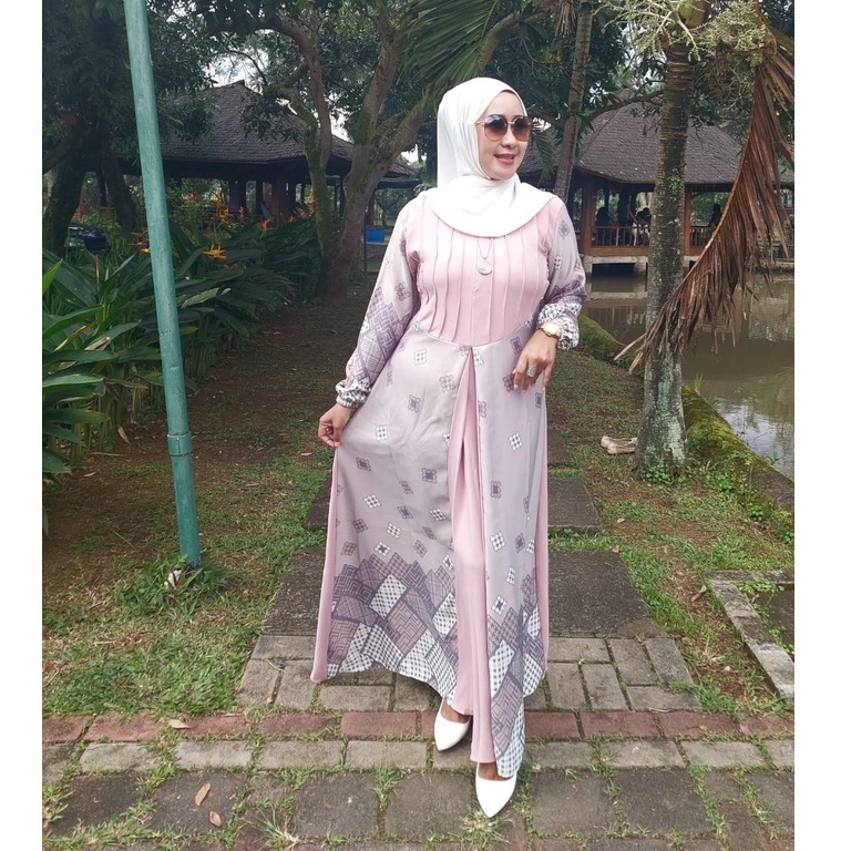 Gamis maxmara silk nanin Alia ruby Annisa fashion kilap velvet satin saten satin roberto cavali