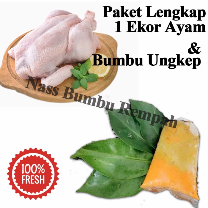 

pake lengkap ayam 1ekor dan bumbu ungkep siap masak