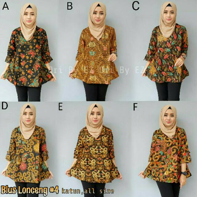 Flash Sale Blus Lonceng Batik Sogan Bells Trompet Atasan Seragam Kantor Kerja Wanita Vintage Ethnic Modern 8bZ9bLTxQ8GGA