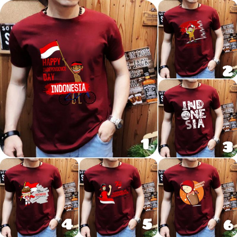 Jual Bisa Cod Kaos Cowok Terbaru Edisi Agustus Ukuran M Xl