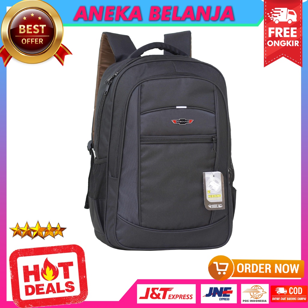 Tas Ransel Cowok Model Rebound Resleting Atas Backpack Murah Free Raincover Berkualitas Multifungsi