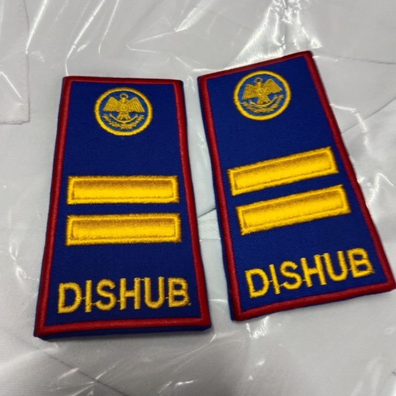 pangkat dishub 3b lis merah logo bordir