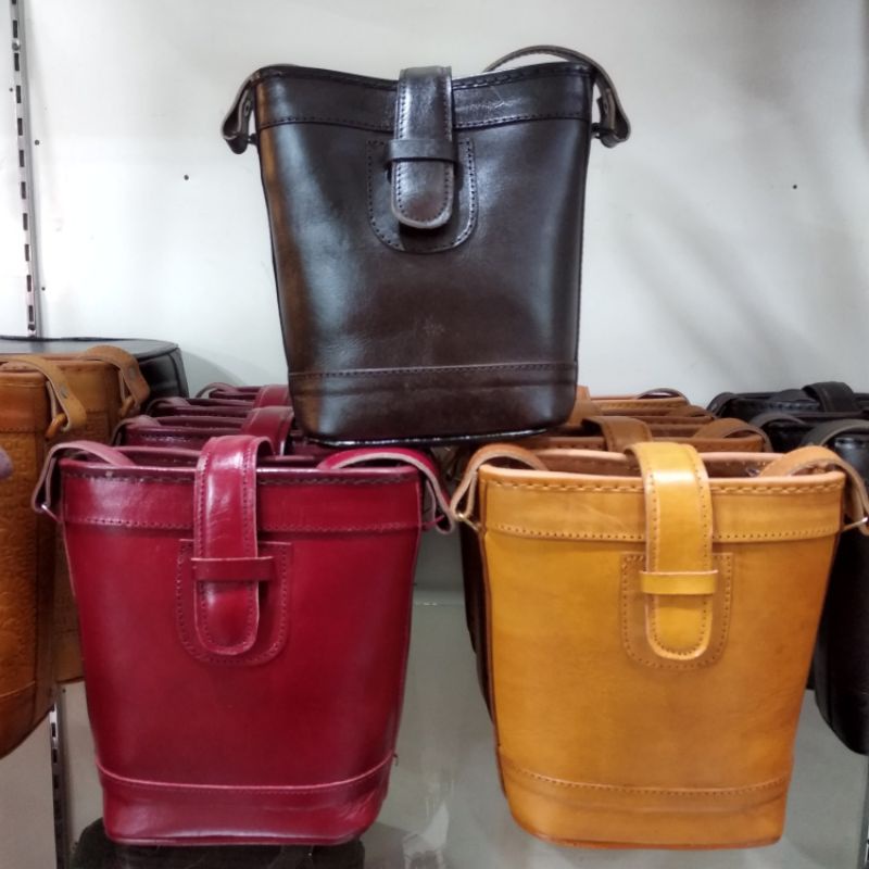 Sling Bag Kulit Polos / Leather Bag / Tas Kulit Polos