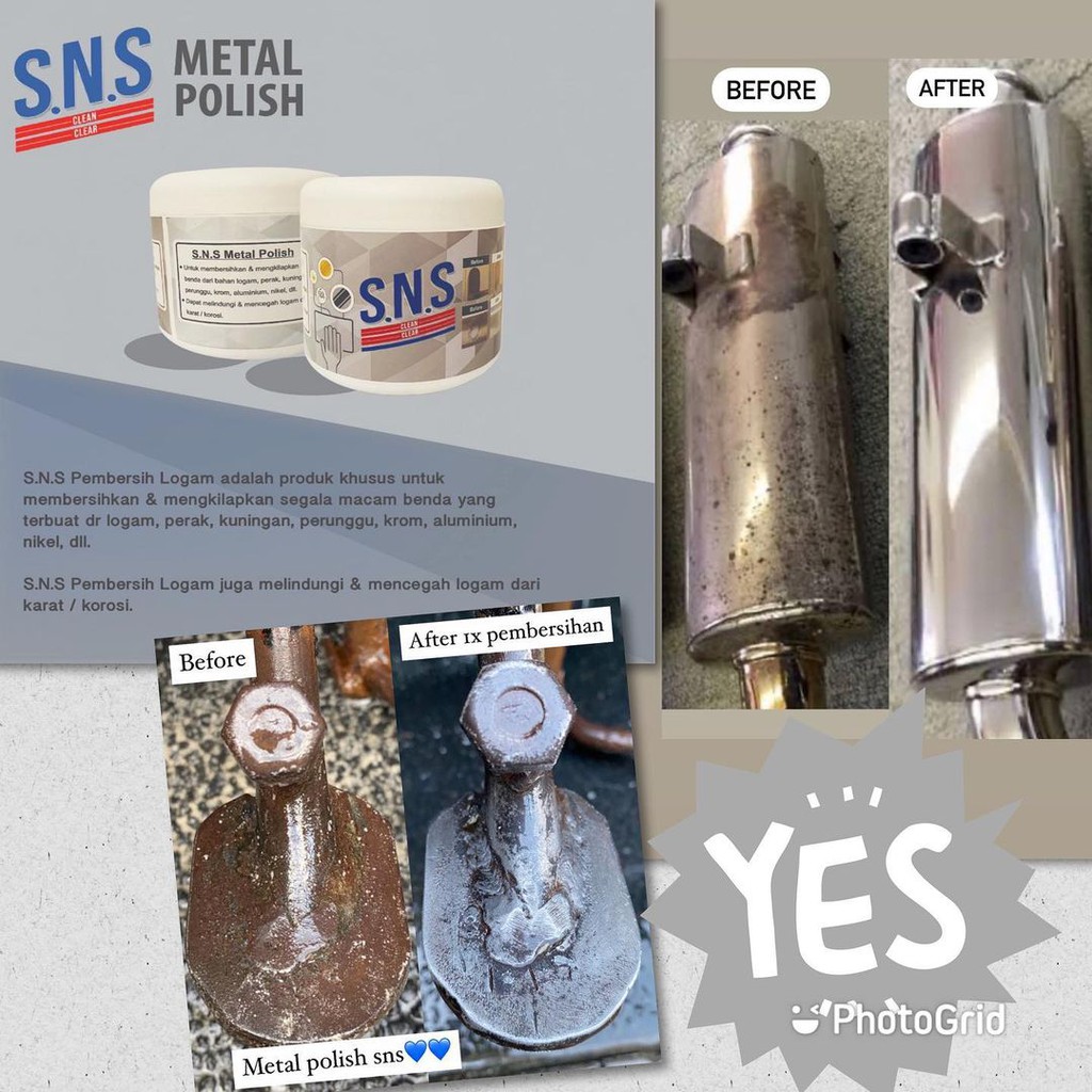 SNS metal polish pembersih