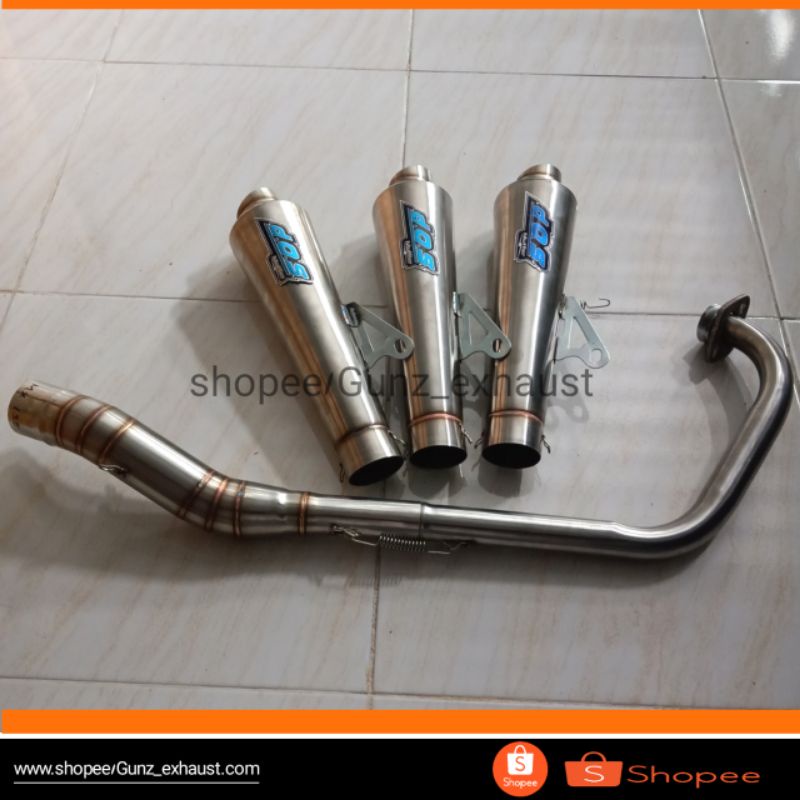 Knalpot Racing DOS Jupiter MX New Old Vixion Scorpio Tiger Megapro GL pro GSX Sonic R15