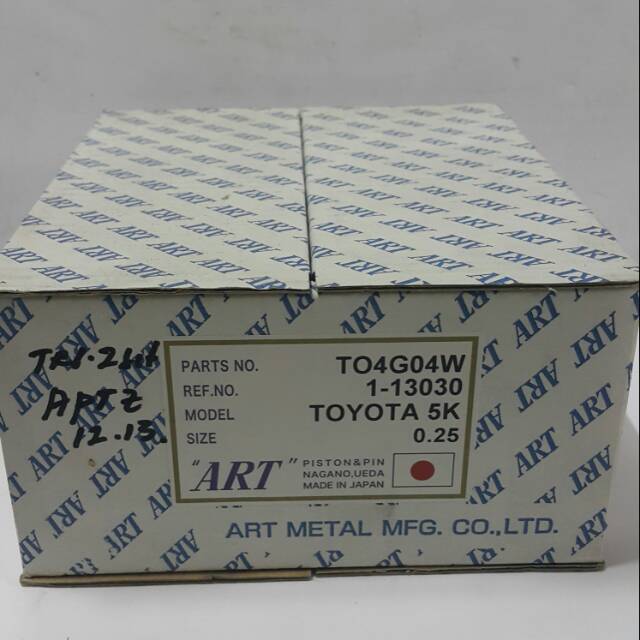 Piston / Seker Kijang 5K merk ART oversize 0.25