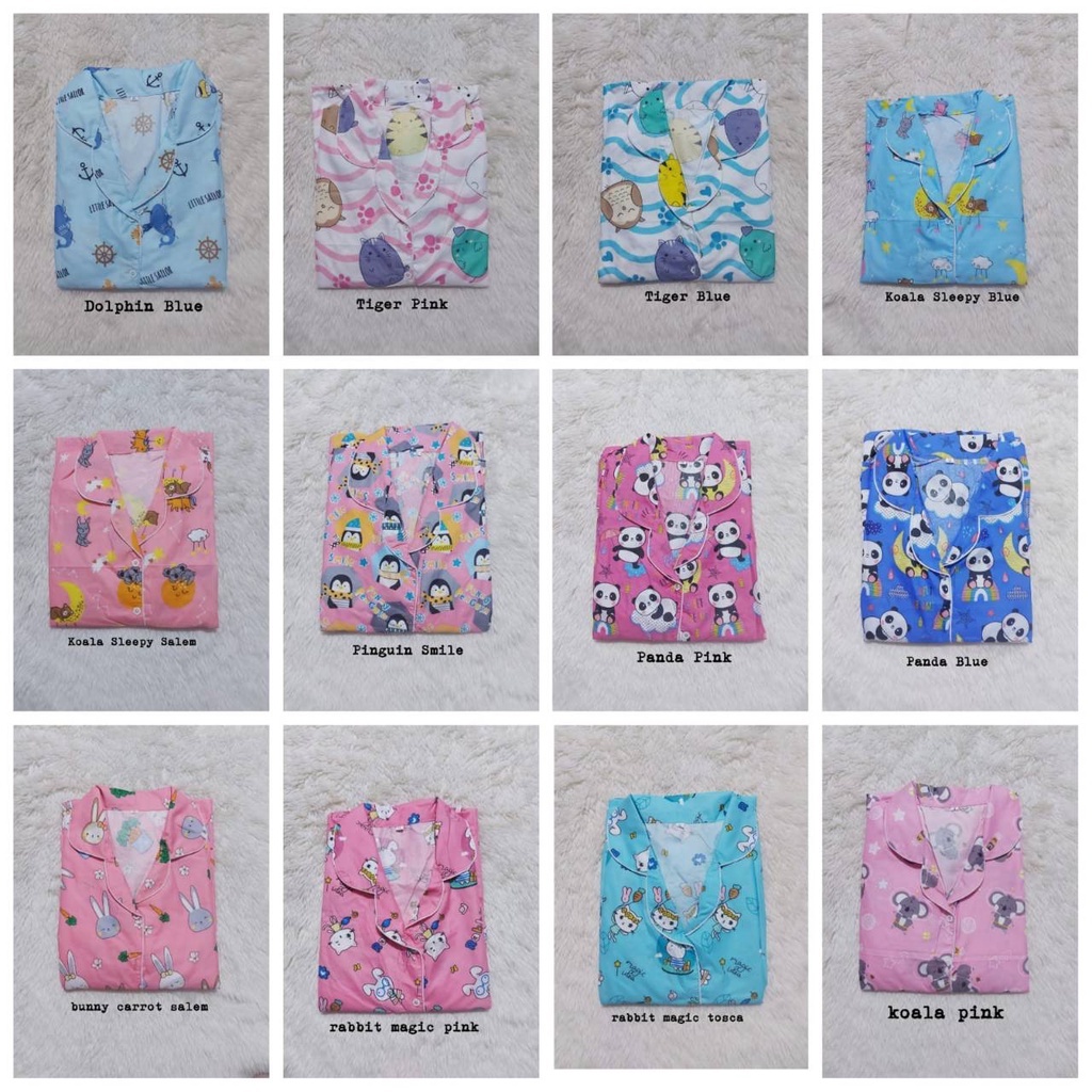 PEPOY SHOP Setelan Piyama Baju Tidur CP  LD 104  CM DEWASA Motif Good Quality.-RANDOM