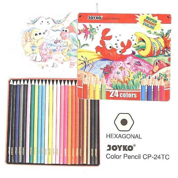 

WARNAPENSIL- PENSIL WARNA JOYKO KALENG 24 WARNA ~ PROMO -PENSIL WARNA