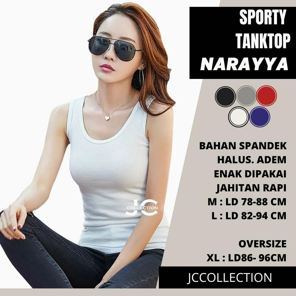 Tanktop Singlet Dalaman Wanita Korean Style Tali Kecil Tanktop Narrayya - JCCollections