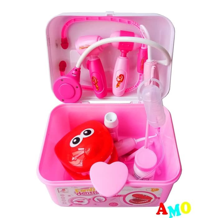 DOCTOR FAMILY BOX PINK - MAINAN ALAT KEDOKTERAN - DOKTER MAINAN