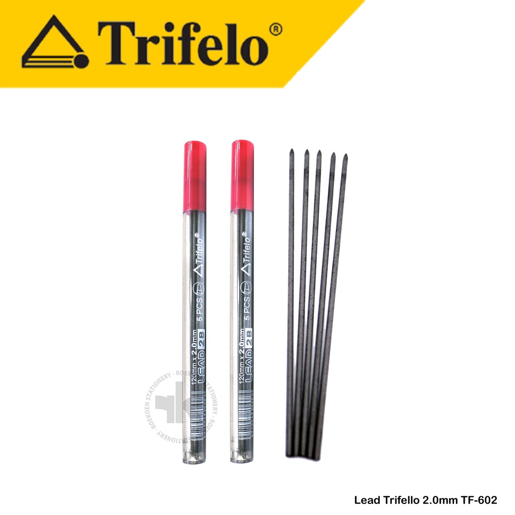 

Trifello Refill Pensil Mekanik Lead 2B 2.0mm TF-602 (2.0 x 120mm x 5)