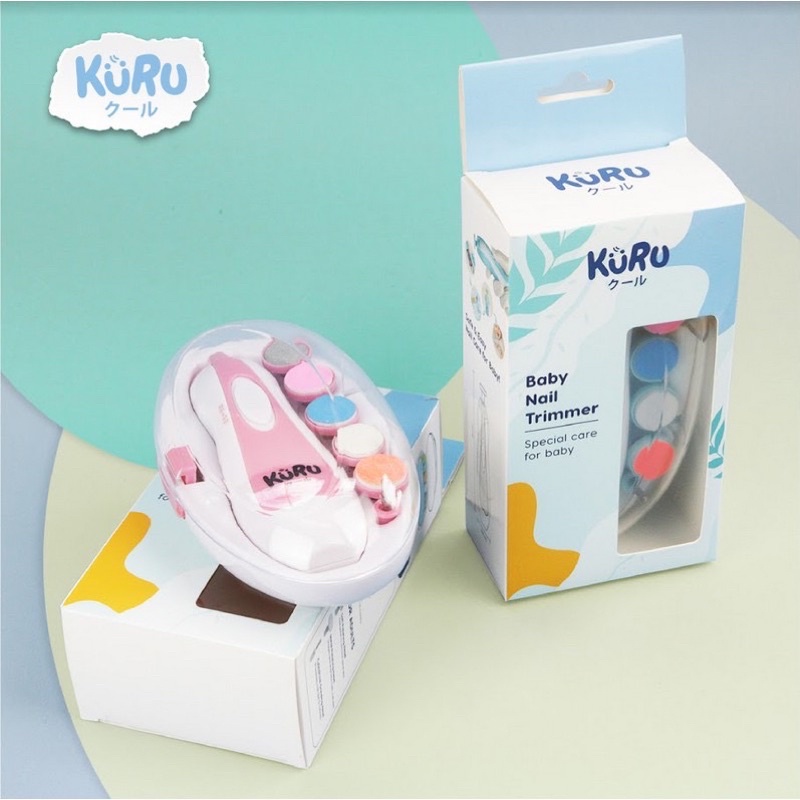 Kuru Baby Nail Trimmer Electric Alat Gunting Kuku Bayi Kikir Bayi Potong Kuku Bayi Newborn Elektrik Alat Pemotong Kuku Bayi Anak Dewasa Menicure Pedicure Grooming Set