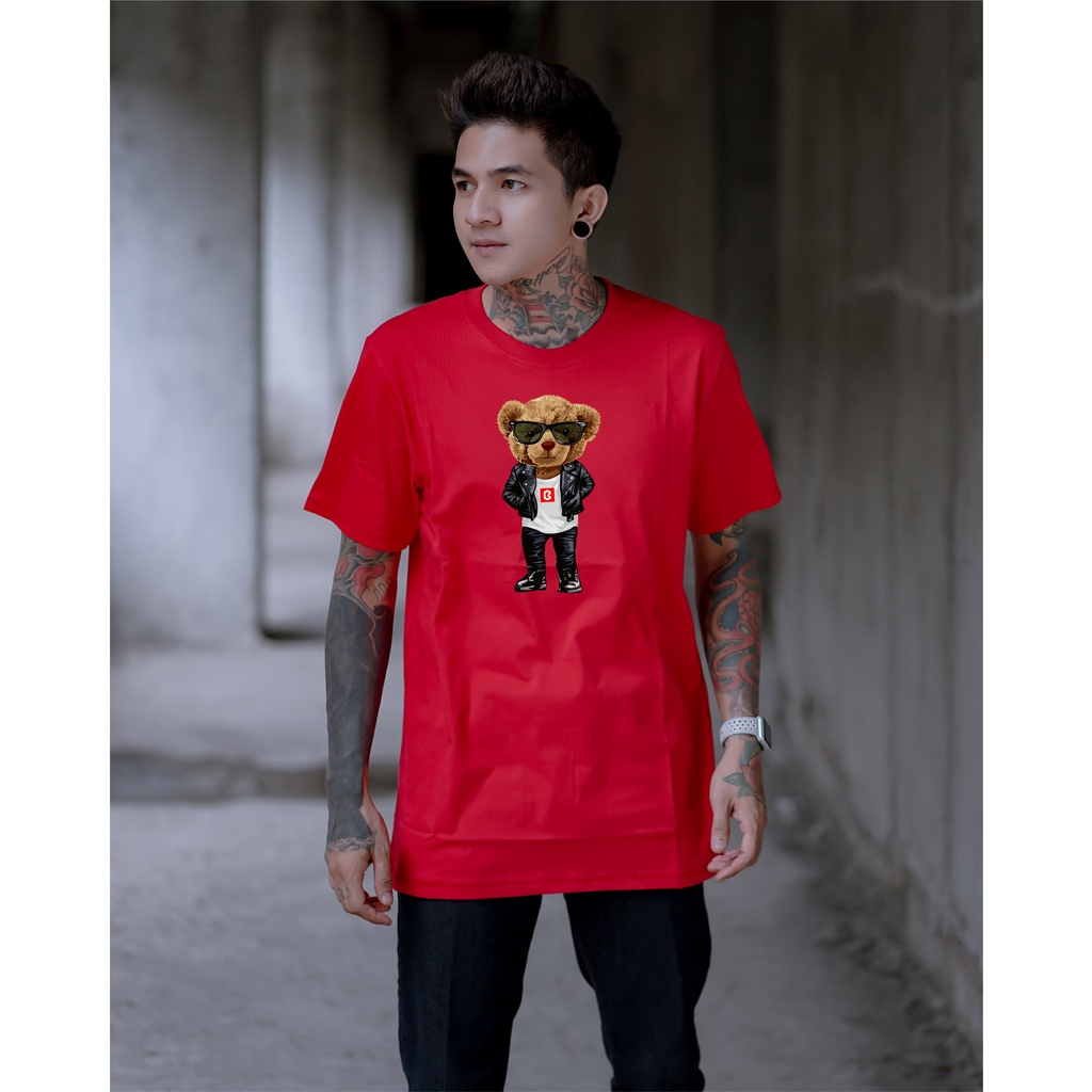 Kaos Distro BRIGO Beruang metal || BRIGO Kaos Lengan Pendek Bear Metal || Kaos Katun Combed M-XL ( Pria &amp; Wanita )