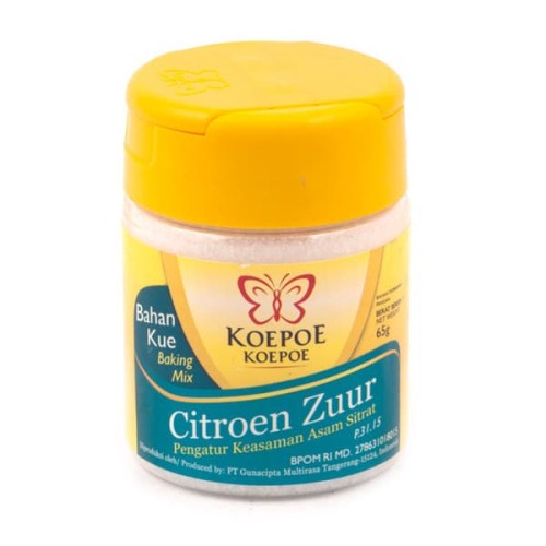 

KOEPOE KOEPOE CITROEN ZUUR / PENGATUR KEASAMAN ASAM SITRAT 65GR