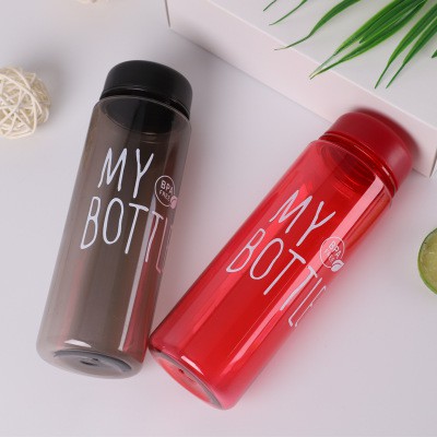 BOTOL MINUM MY BOTTLE WARNA BPA FREE BULAT 500ML ANTI PECAH + SARUNG PUTIH