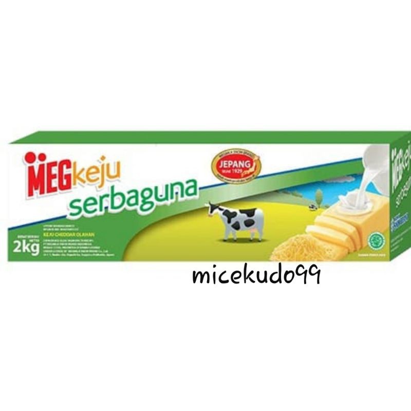 

KEJU MEG CHEDDAR CHEESE SERBAGUNA 2 KG KOTAK HIJAU