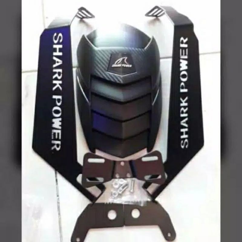 [ MDL- SHARK POWER ] MUD GUARD BELAKANG PENAHAN LUMPUR MUDGUARD SHARK POWER universal