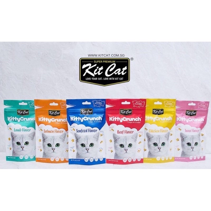 Kit cat kitty crunch snack cemilan makanan kucing - kitcat kittycrunch 60gr