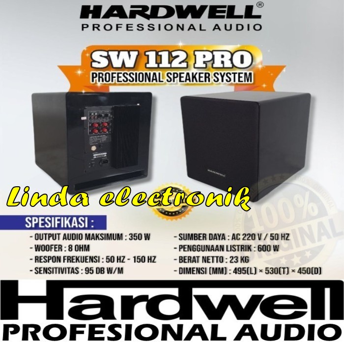 subwoofer hardwell sw 112 pro sw112pro sw112 pro 12 inch original