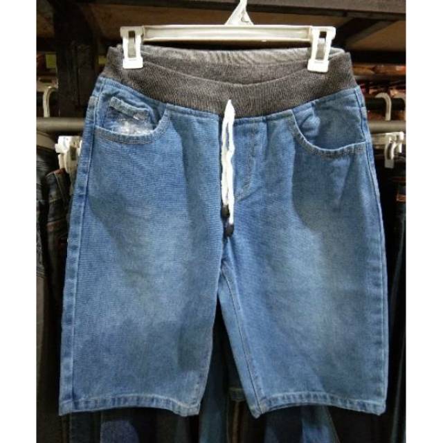  Celana  pendek pria  distro jeans kolor tebal melar size  27 