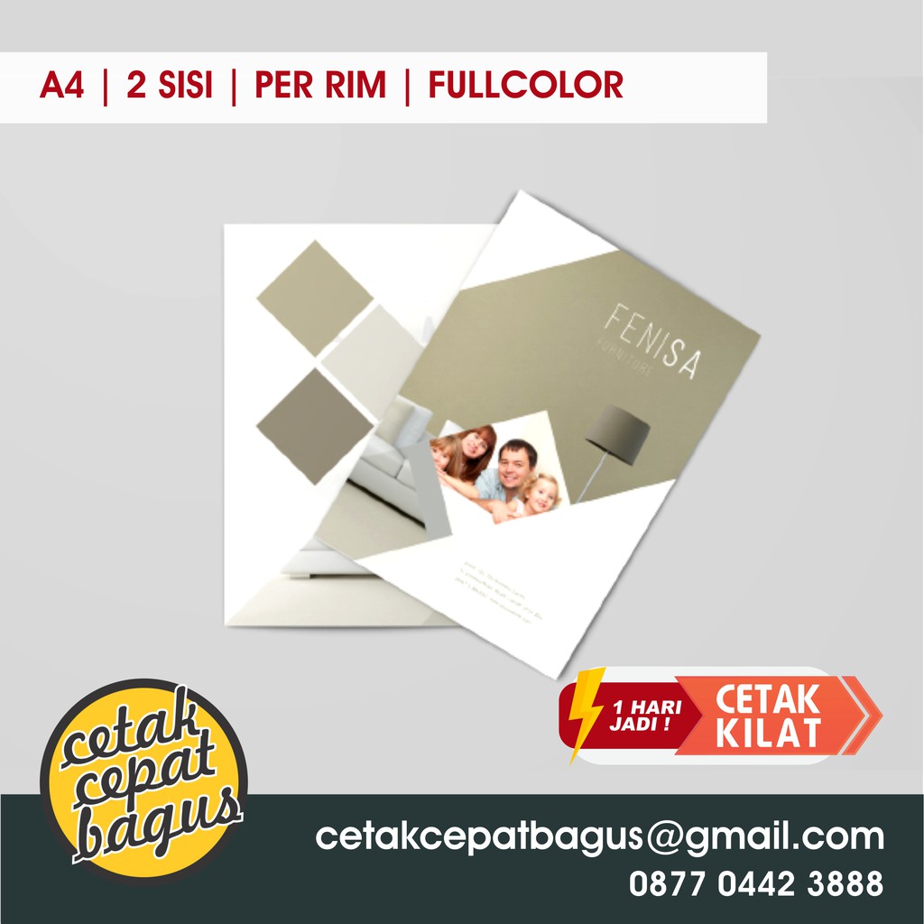 Cetak Brosur Flyer A4 30x21cm 2 Sisi Berwarna Ap150 Express Shopee Indonesia