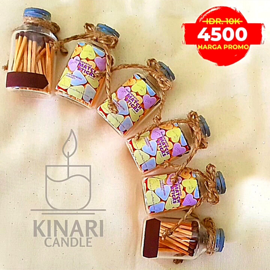 Wooden Matches | Korek Api Kayu Aesthetic | Korek Kayu Unik by KINARI Candle