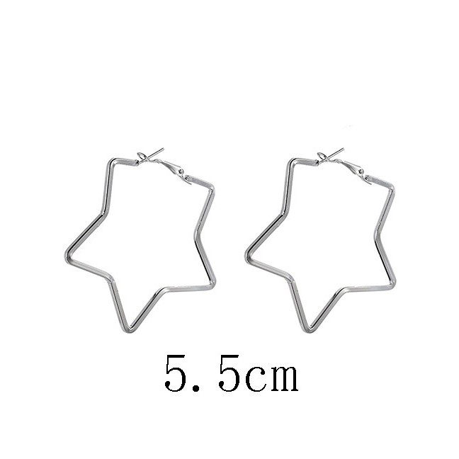 LRC Anting Tusuk Fashion  Star Shape Decorated E8726X