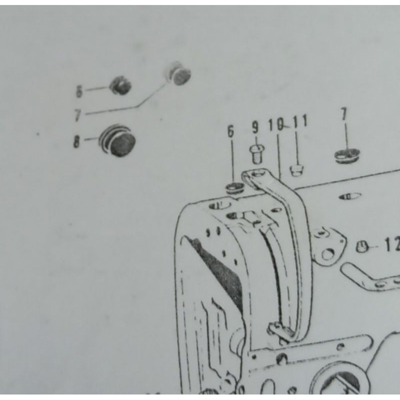 111865-0-01 Tutup Karet Atas Mesin Jahit Brother