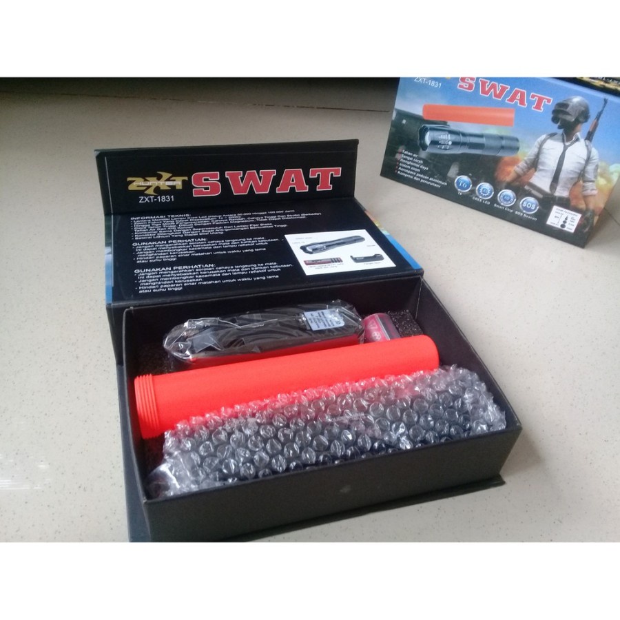 Bisa COD!!! Senter Multifunction SWAT Flashigh Police 880000W Smart Chip ZXT1831