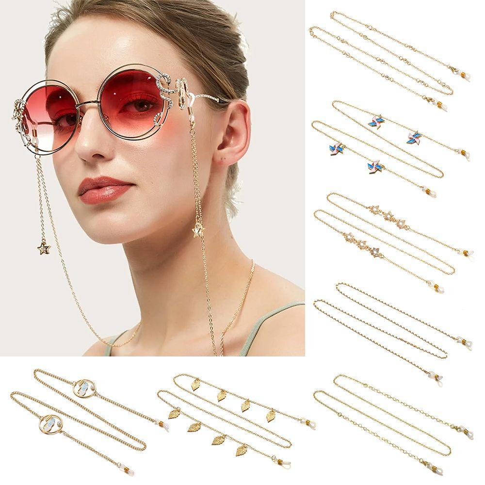 R-flower Star Decor Metal Glasses Chains New Anti-lost Eyewear Accessories Kacamata Baca Lanyard