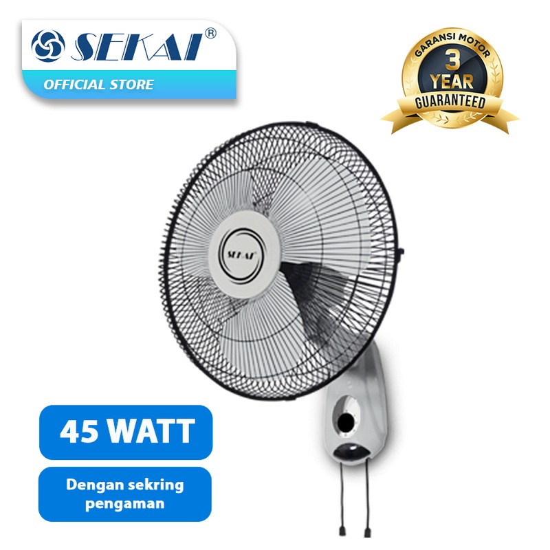 SEKAI Kipas Angin Dinding / Wall Fan 16 lnch 2 Tali WFN 1626