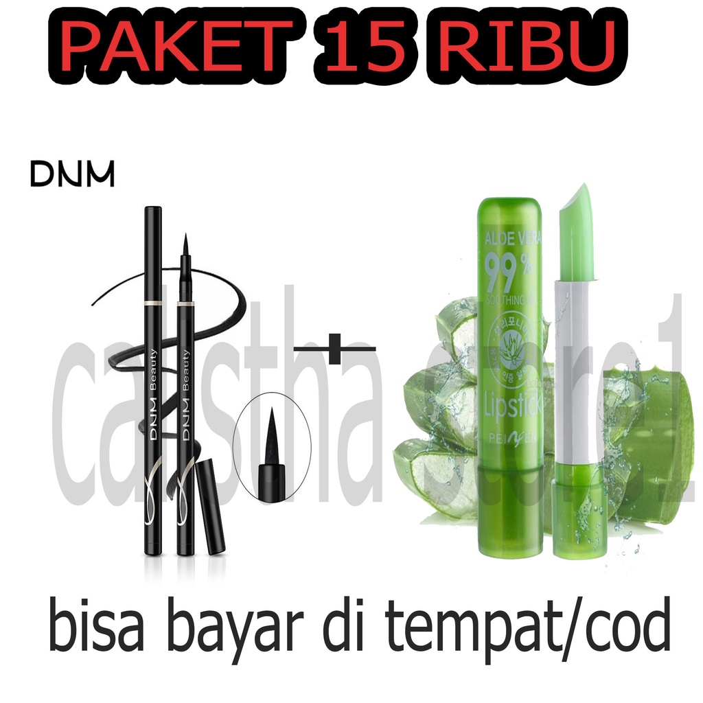 PAKET 15 ribu (Eyeliner DNM+lipbam peieyen)-cod