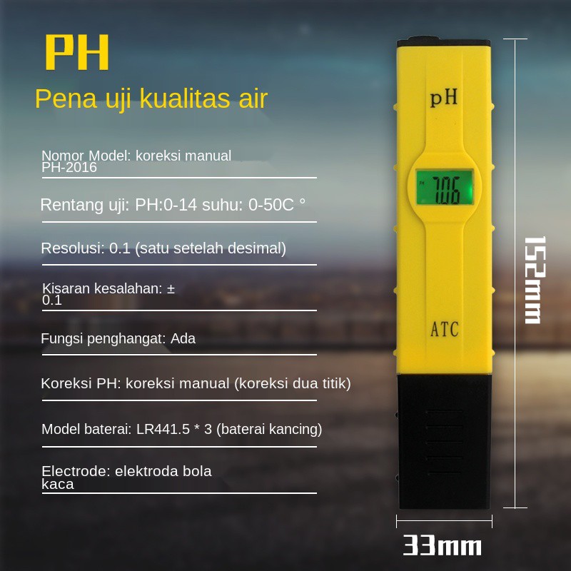 TDS-3 Meter Pena Pengukur 3-in-1 TDS EC PPM Kualitas Air Tester Alat Hidroponik Aquarium-