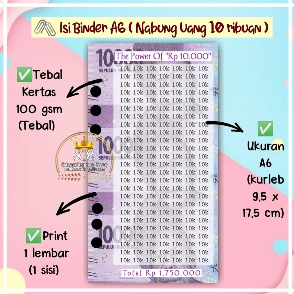 

The Power Of 10.000 | Kertas Binder A6