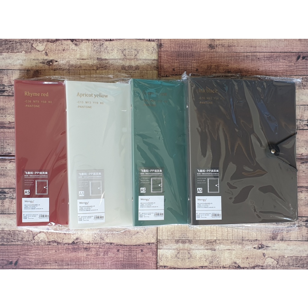 Map Binder Wengu A5 B5 Muji Style Tali Karet Samping  - Binder Note 20 26 Ring Besi A5 B5 20H3