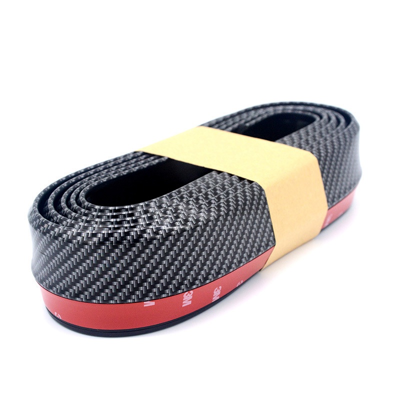 Stiker Carbon Fiber Anti Collision Strip Bumper Mobil 2.5 Meter