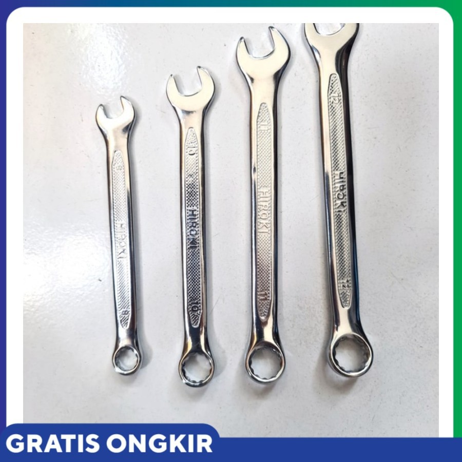 HIROKI set spanner pas 4pcs combination ring Asli kunci