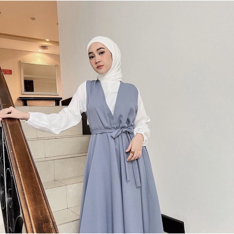 KANITA DRESS INCLUDE INNER PUTIH | MAXI DRESS | GAMIS REMAJA |  DRESS KEKINIAN TERBARU 2022 BY ELHOU