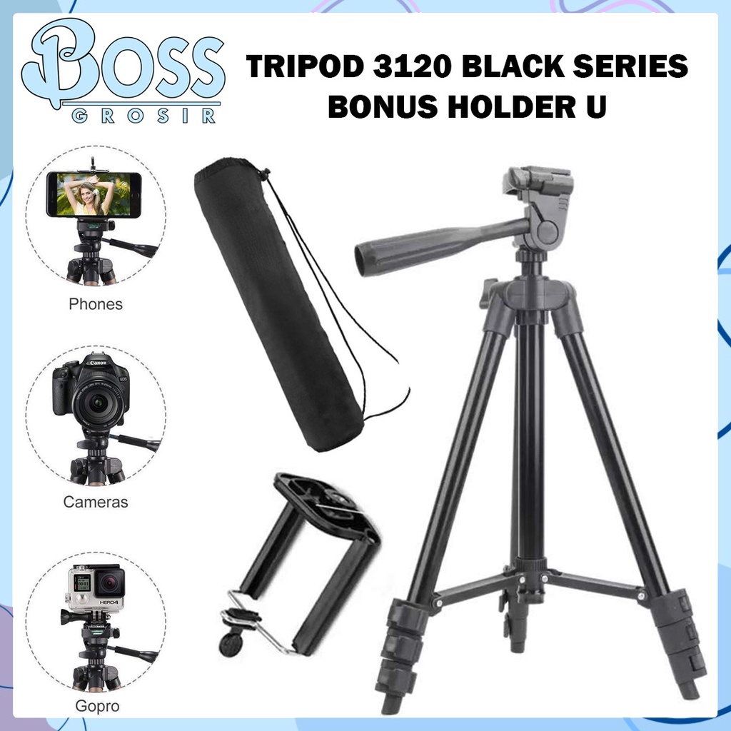 Tripod HP WEIFENG 3120 BLACK EDITION FREE HOLDER U DAN 3120 BLACK capit traveling anti goyang outdoo