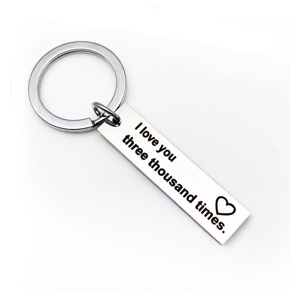 Gantungan Kunci LILY I Love You 3000hiasan Unik Keyfob Metal