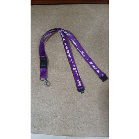 Lanyard Boeing 737 lion air sablon purple