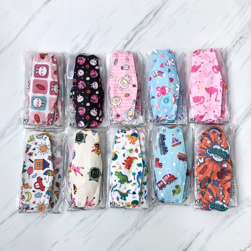 MASKER KF94 CAREION KIDS MIX MOTIF ISI 10PCS | KF94 MOTIF | KF94 KIDS MOTIF | CARION MOTIF