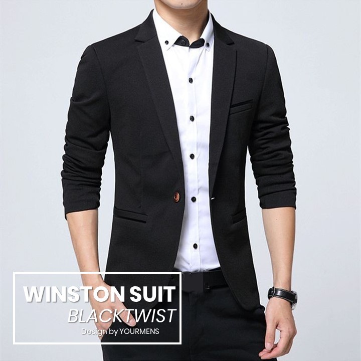 JAS HITAM RESMI PRIA WARNA HITAM SLIMFIT FORMAL TWIST PREMIUM NIKAYU ORIGINAL (S,M,L,XL) TERMURAH