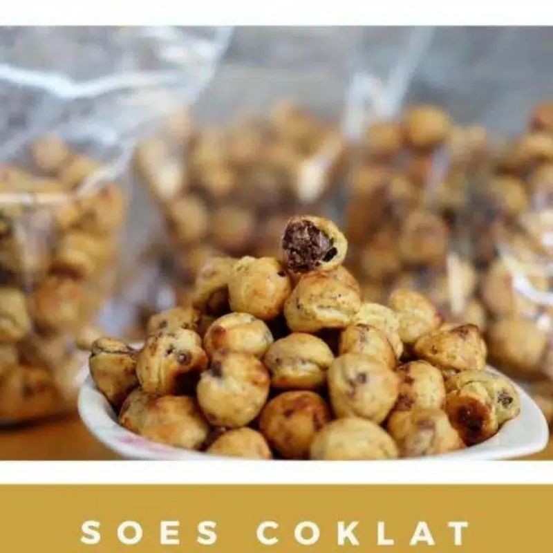 

Soes kering isi coklat