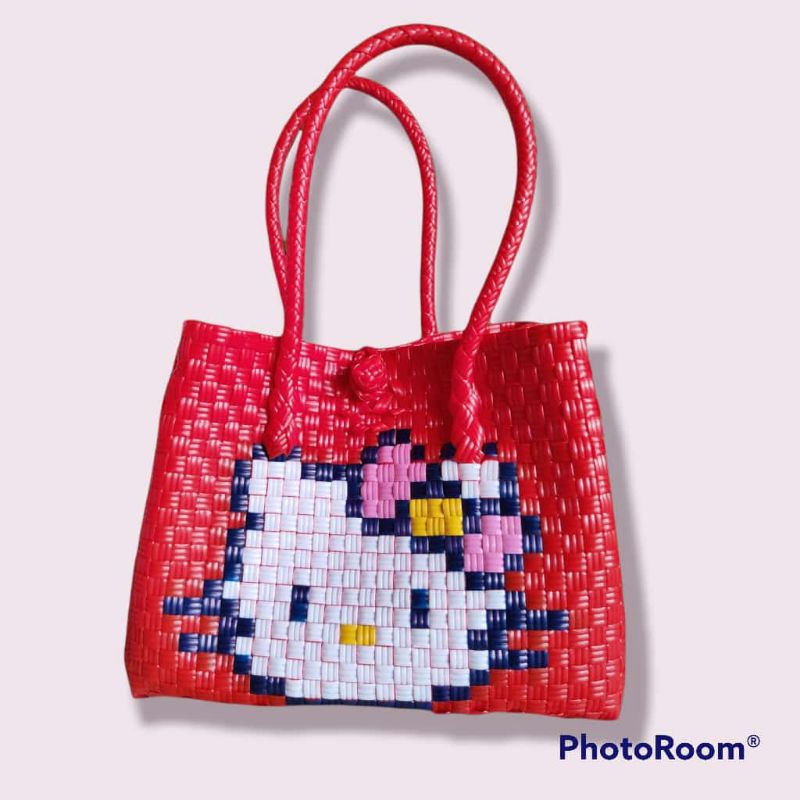 jali bag paty sulam/ tas anyaman/ tas jali hello kitty