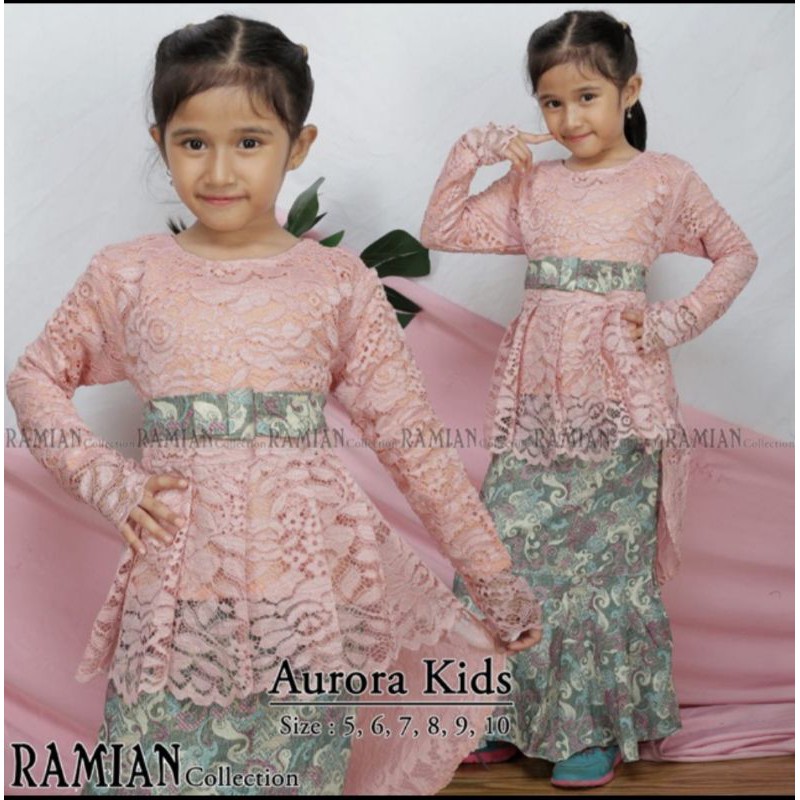 Kebaya anak // kebaya pinguin anak // kebaya brukat anak // dress pesta anak //  aurora anak // baju anak terbaru // Setelan Kebaya Anak Mewah Terbaru