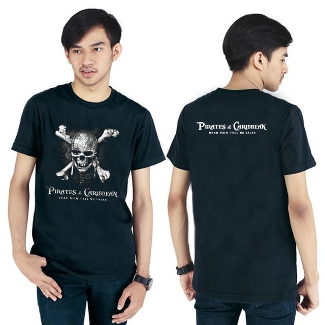 Kaos Pirates Of The Caribbean Tshirt Casual Unisex T-SHIRT Bahan Katun