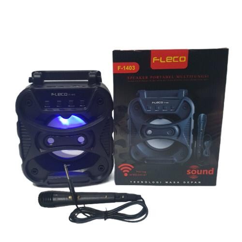 COD SPEAKER BLUETOOTH KARAOKE 5 INCH FLECO F-1403 BONUS MIC KABEL//SPEAKER KARAOKE//SALON AKTIF//SPEAKER X-BASS